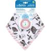 imageDr Browns Super Soft ampamp Absorbent Baby Bandana Bib with SnapOn Teether 3m 2PackPink Stripes  Flowers