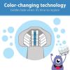 imageDr Browns ToothScrubber Toothbrush ThreeSided Toddler Training Toothbrush for Ages 14 Years with Suction Cup Base and Color Changing Bristles1 Pack  Purple Monster