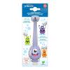 imageDr Browns ToothScrubber Toothbrush ThreeSided Toddler Training Toothbrush for Ages 14 Years with Suction Cup Base and Color Changing Bristles2 Pack  Toddler Toothscrubber Set With Strawberry Toothpaste