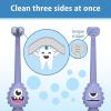 imageDr Browns ToothScrubber Toothbrush ThreeSided Toddler Training Toothbrush for Ages 14 Years with Suction Cup Base and Color Changing Bristles2 Pack  Toddler Toothscrubber Set With Strawberry Toothpaste