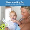 imageDr Browns ToothScrubber Toothbrush ThreeSided Toddler Training Toothbrush for Ages 14 Years with Suction Cup Base and Color Changing Bristles2 Pack  Toddler Toothscrubber Set With Strawberry Toothpaste