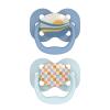 imageDr Browns Advantage GlowintheDark Baby Pacifier Fully Symmetrical Soother with Soft Silicone Bulb Coral Ocean 06m BPA Free 2 Pack2 Pack  Blue Sunrise