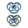 imageDr Browns Advantage GlowintheDark Baby Pacifier Fully Symmetrical Soother with Soft Silicone Bulb Skateboard SnailBlue Nature 618m BPA Free 4 Pack2 Pack  GlowintheDark Blue Nature