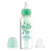 imageDr Browns AntiColic Options Narrow Sippy Bottle Starter Kit 8oz250mL with Level 3 MediumFast Flow Nipple and Soft 100 Silicone Sippy Spout Green BPA Free 6mGreen
