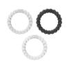 imageDr Browns Flexees Beaded Teether Rings 100 Silicone Soft ampamp Easy to Hold Encourages SelfSoothe 3 Pack Black White Gray BPA Free 3mBlack  Gray  White