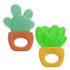 imageDr Browns Learning Loop Baby Teether Ring Multiple Shapes and Textures 100 Silicone BPAFree 3mAquaCool Plants