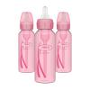 imageDr Browns Natural Flow AntiColic OptionsNarrow 8oz250mL Baby Bottle  Lovey Gift Set with Level 1 Slow Flow Nipples Pink8 oz  Pink