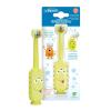 imageDr Browns ToothScrubber Toothbrush ThreeSided Toddler Training Toothbrush for Ages 14 Years with Suction Cup Base and Color Changing Bristles1 Pack  Green Monster