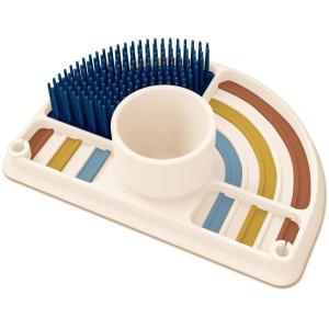 imageDr Browns 2in1 Dry ampamp Prep Silicone Mat Silicone Baby Bottle Drying Mat with Removable Pegs for Baby Essentials Builtin Bottle Prep BPAFreeDrying Mat