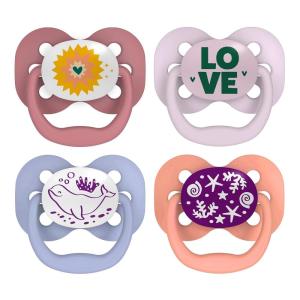 imageDr Browns Advantage GlowintheDark Baby Pacifier Fully Symmetrical Soother with Soft Silicone Bulb Coral Ocean 06m BPA Free 2 Pack4 Pack  GlowintheDark Coral OceanLavendar Love