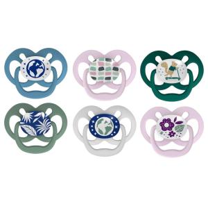 imageDr Browns Advantage GlowintheDark Baby Pacifier Fully Symmetrical Soother with Soft Silicone Bulb Skateboard SnailBlue Nature 618m BPA Free 4 Pack6 Pack  GlowintheDark Blue Nature  Purple Nature