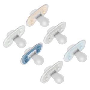 imageDr Browns Advantage OnePiece Silicone Baby Pacifier Fully Symmetrical Soother BlueBlueGrayGreenGrayTan 06m BPA Free 6 Pack6 Pack  BlueBlueGrayGreenGrayTan