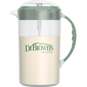 imageDr Browns Baby Formula Mixing Pitcher with Adjustable Stopper Locking Lid ampamp No Drip Spout Orange BPA Free 36oz 1 PackOlive