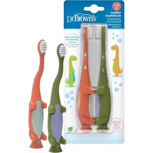 imageDr Browns Baby and Toddler Toothbrush  Crocodile BPA Free  Age 14Y2 Count Pack of 1