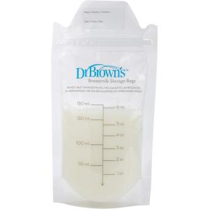 imageDr Browns Breast Milk Storage Bags Disposable and Durable Bags for Freezing ampamp Heating Breast Milk 50ct 6 oz Bags BPA free50 Count