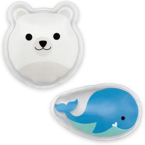 imageDr Browns Cold Comfort Compress Baby Ice Pack Freezable Reusable First Aid Pain Relief for Kids Polar Bear and Whale BPA Free  2PackSmall