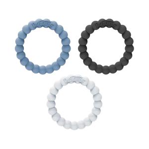 imageDr Browns Flexees Beaded Teether Rings 100 Silicone Soft ampamp Easy to Hold Encourages SelfSoothe 3 Pack Black White Gray BPA Free 3m3 Pack  Blue  Light Blue  Black