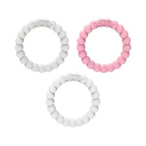 imageDr Browns Flexees Beaded Teether Rings 100 Silicone Soft ampamp Easy to Hold Encourages SelfSoothe 3 Pack Black White Gray BPA Free 3m3 Pack  Pink  White  Gray