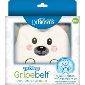 imageDr Browns Infant Gripebelt Heated Belly Band Soothe Babys Tummy with Gentle Warmth and Compression Lamb 0m03m  Infant  Hedgehog