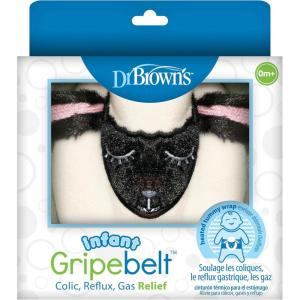 imageDr Browns Infant Gripebelt Heated Belly Band Soothe Babys Tummy with Gentle Warmth and Compression Lamb 0m03m  Infant  Lamb