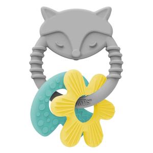 imageDr Browns Learning Loop Baby Teether Ring Multiple Shapes and Textures 100 Silicone BPAFree 3mFox Learning Loops
