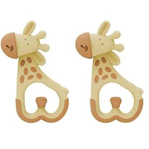 imageDr Browns Learning Loop Baby Teether Ring Multiple Shapes and Textures 100 Silicone BPAFree 3mTextured Giraffe Teether  Value Pack