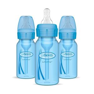 imageDr Browns Natural Flow AntiColic OptionsNarrow 8oz250mL Baby Bottle  Lovey Gift Set with Level 1 Slow Flow Nipples PinkPurple