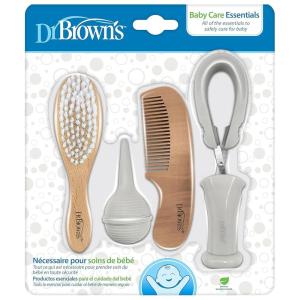 imageDr Browns Safe Squeeze Nail Scissors with Rounded Blade Tip and 100 Silicone Handle for Infant ampamp BabyEssentials Care Kit  5Piece
