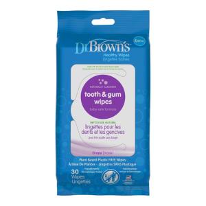 imageDr Browns Tooth and Gum Wipes 30 Count 3Pack1 Pack  Grape