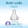 imageDr Browns Natural Flow Preemie Flow Narrow Baby Bottle Silicone Nipple Slowest Flow 0m 100 Silicone Bottle Nipple 6 CountPack of 1Level 4  Fast Flow  9m