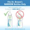 imageDr Browns Natural Flow Preemie Flow Narrow Baby Bottle Silicone Nipple Slowest Flow 0m 100 Silicone Bottle Nipple 6 CountPack of 1YCut  Ideal for Thicker Liquid  9m