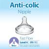 imageDr Browns Natural Flow YCut WideNeck Baby Bottle Silicone Nipple Ideal for Thicker Liquids 9m 100 Silicone Bottle Nipple 6 CountPack of 1Level 4  9m