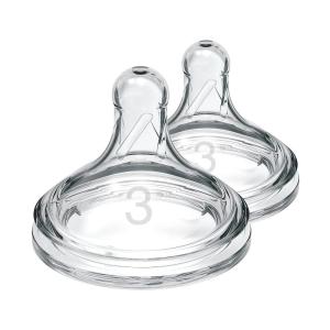 imageDr Browns Natural Flow YCut WideNeck Baby Bottle Silicone Nipple Ideal for Thicker Liquids 9m 100 Silicone Bottle Nipple 6 CountPack of 1Level 3  6m