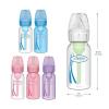 imageDr Browns Natural Flow AntiColic Options Narrow Baby Bottle Dream Adventure 8 oz250 mL with Level 1 Slow Flow Nipple 0m 4 Count Pack of 14 Pack  4oz  Clear