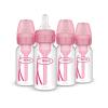 imageDr Browns Natural Flow AntiColic Options Narrow Baby Bottle 4 oz120 mL with Level 1 Slow Flow Nipple Pink 0m 4 Pack