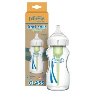 imageDr Browns Natural Flow AntiColic Options WideNeck Glass Baby Bottle 5 oz150 mL with Level 1 Slow Flow Nipple 1 Pack 0m9 oz  1 Pack