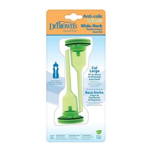 imageDr Browns Natural Flow OptionsReplacement Vent Kit WideNeck 2 Count Pack of 1 Fits Options WideNeck  9oz270mL bottles9 oz  WideNeck