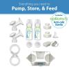 imageDr Browns Customflow Hospital Strength Double Electric Breast Pump with Adjustable Settings includes Breast Milk Collection Bottles Flanges ampamp Other Pumping EssentialsBreast Pump Gift Set
