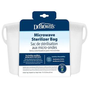 imageDr Browns Microwave Steam Sterilizer Bag for Baby Bottles Breast Pump Parts ampamp Other Toddler Accessories 100 Silicone Reusable Sterilizing BagSterilizer Bag