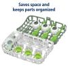 imageDr Browns Dishwasher Basket for Small Baby Bottle Parts Pacifiers and Accessories Clean Store and Organize Newborn Essentials BPA Free Green