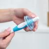 imageDr Browns Reusable Sponge Baby Bottle Cleaning Brush with Suction Cup Stand Scrubber and Nipple Cleaner Blue 1Pack1Pack  Blue Bottle Brush