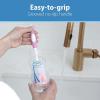 imageDr Browns Reusable Sponge Baby Bottle Cleaning Brush with Suction Cup Stand Scrubber and Nipple Cleaner Blue 1Pack2 Pack  Pink Bottle Brush