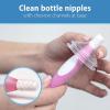 imageDr Browns Reusable Sponge Baby Bottle Cleaning Brush with Suction Cup Stand Scrubber and Nipple Cleaner Blue 1Pack2 Pack  Pink Bottle Brush