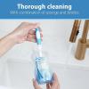imageDr Browns Reusable Sponge Baby Bottle Cleaning Brush with Suction Cup Stand Scrubber and Nipple Cleaner Blue 1Pack3Pack  Blue Bottle Brush