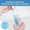 imageDr Browns Soft Touch No Scratch Baby Bottle Cleaning Brush Nipple Cleaner ampamp Suction Cup Base for Easy Storage BPA Free Gray