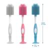 imageDr Browns Soft Touch No Scratch Baby Bottle Cleaning Brush Nipple Cleaner with Stand and Storage Clip BPA Free Blue 1Pack