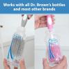 imageDr Browns Soft Touch No Scratch Baby Bottle Cleaning Brush Nipple Cleaner with Stand and Storage Clip BPA Free Blue 1Pack
