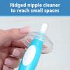 imageDr Browns Soft Touch No Scratch Baby Bottle Cleaning Brush Nipple Cleaner with Stand and Storage Clip BPA Free Blue 1Pack