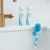 imageDr Browns Soft Touch No Scratch Baby Bottle Cleaning Brush Nipple Cleaner with Stand and Storage Clip BPA Free Blue 1Pack