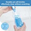 imageDr Browns Soft Touch No Scratch Baby Bottle Cleaning Brush Nipple Cleaner with Stand and Storage Clip BPA Free Blue 1Pack